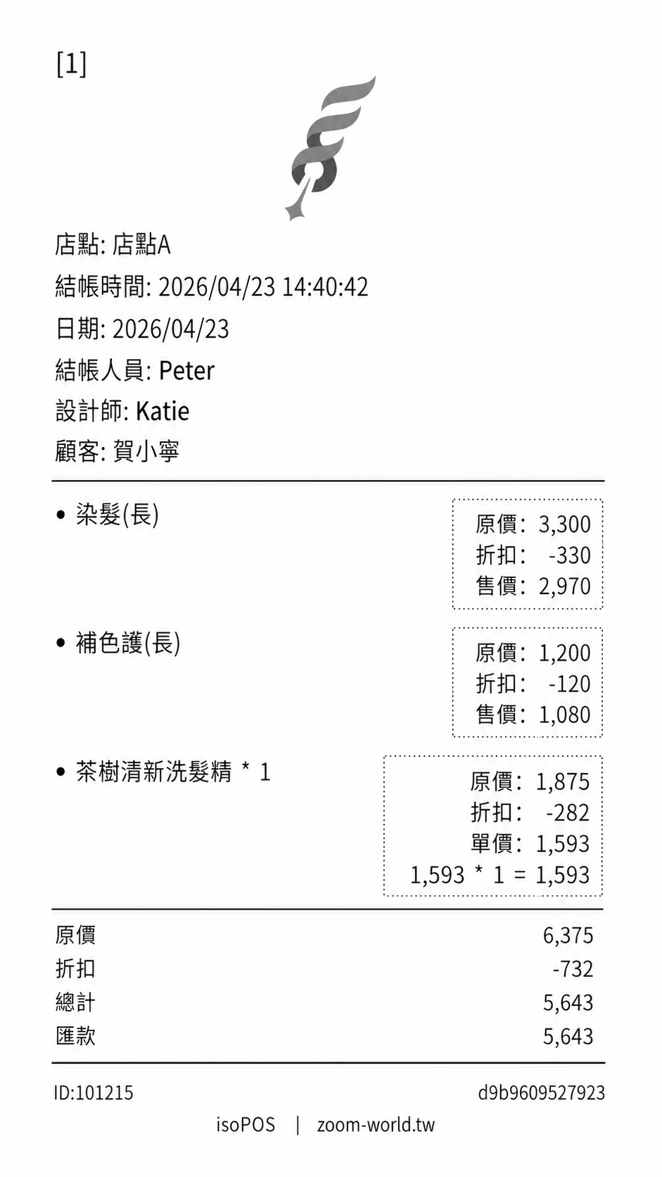 消費明細範例